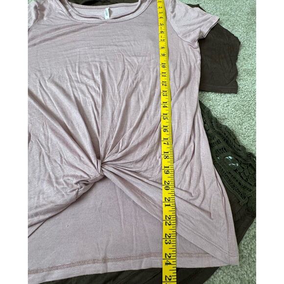 Oddy & Active USA Long Sleeve Top w Lace Size Medium New Bundle Of 2 Tops - Picture 8 of 10